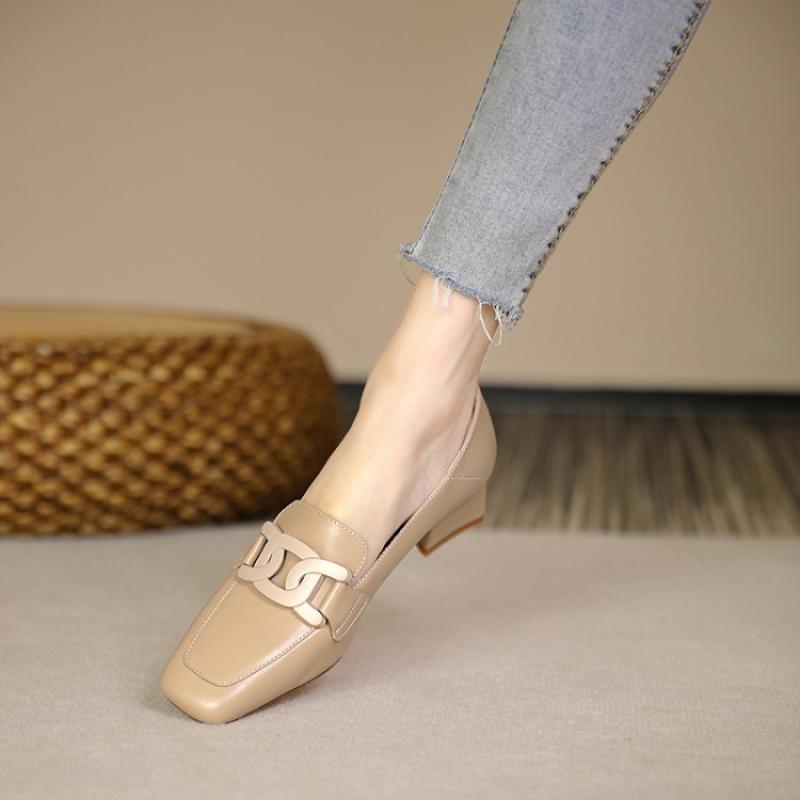 Elegante Andrea Serena Loafer-Pumps mit klobigem Absatz