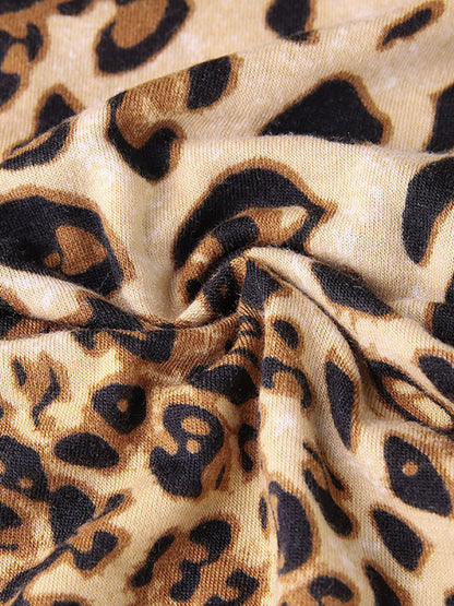 Leopardenmuster-Top mit V-Ausschnitt von Andrea Serena