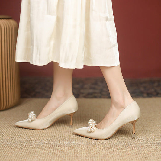 Elegant Andrea Serena Rhinestone Wedding Heels