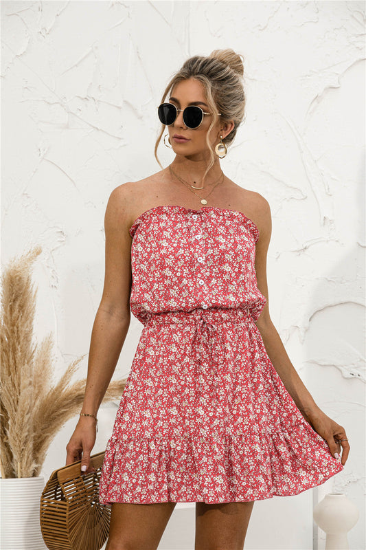 Floral Tube Top Dress by Andrea Serena