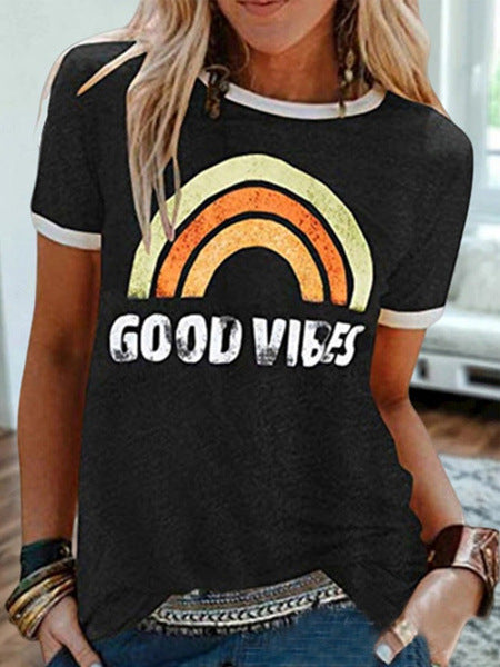 Andrea's™ | Kurzärmeliges T-Shirt mit Rundhalsausschnitt