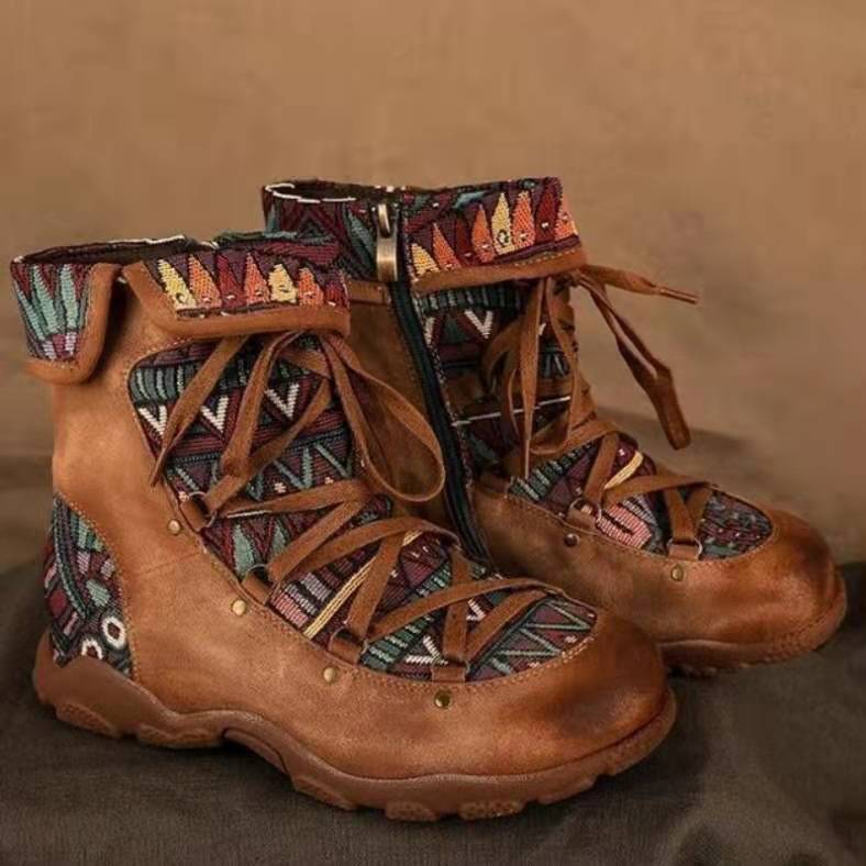 Andrea's™ | Boho-Damenstiefel mit Schnürung