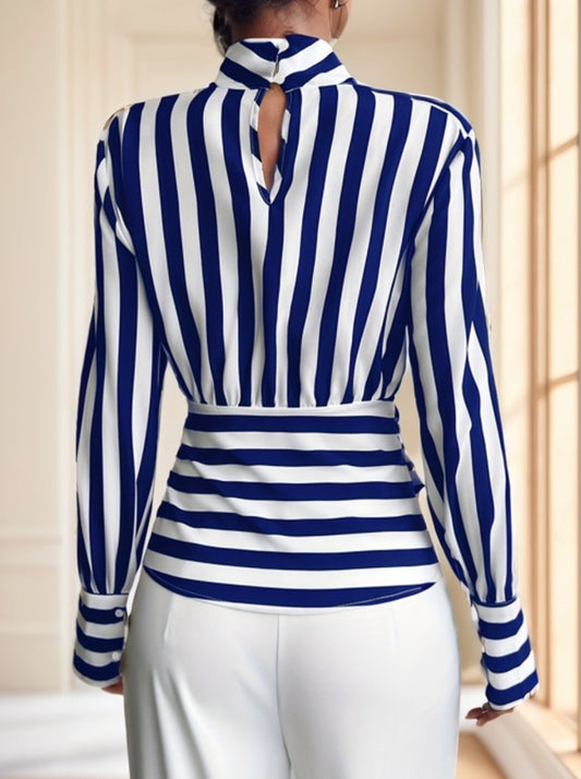 Andrea's™ | Gestreiftes langärmeliges Top