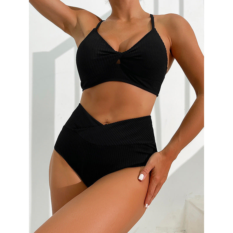 Schicker gestreifter Andrea Serena Bikini-Zweiteiler