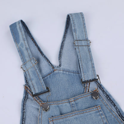 Andrea's™ | Denim-Overall - Vorder- und Rückansicht