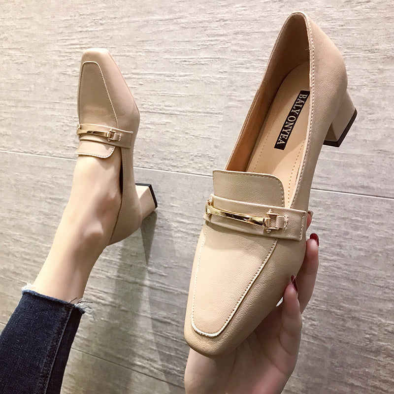 Elegante, von Andrea Serena und Pinterest inspirierte Loafer mit Absatz