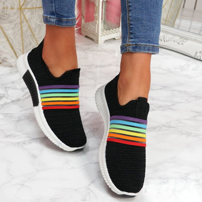Andrea Serena – Regenbogenfarbene Mesh-Sneaker zum Hineinschlüpfen