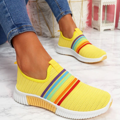 Andrea Serena – Regenbogenfarbene Mesh-Sneaker zum Hineinschlüpfen