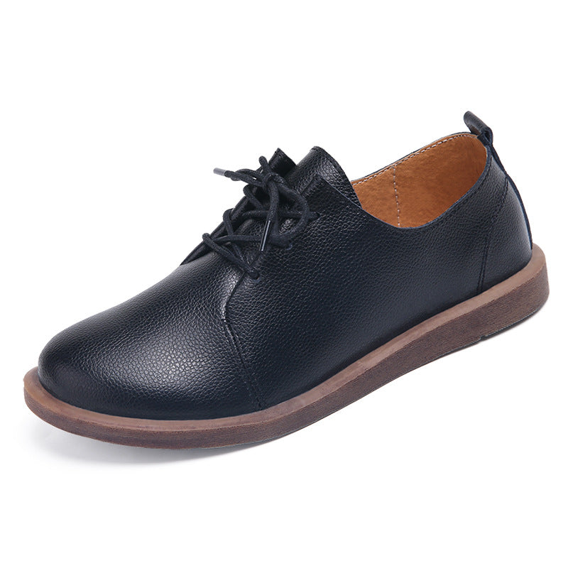 Bequeme Retro-Schnürschuhe von Andrea Serena aus Leder