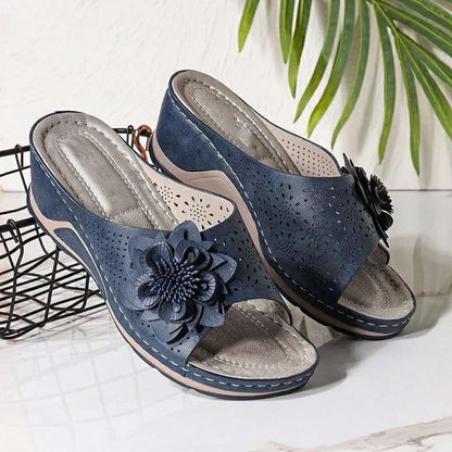 Andrea's™ | Retro Blumen-Sandalen mit Cut-Outs