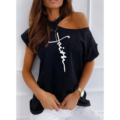 Schickes, einfarbiges Kurzarm-T-Shirt von Andrea Serena