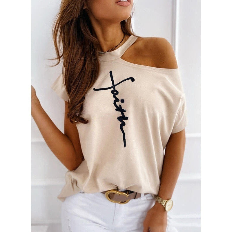 Schickes, einfarbiges Kurzarm-T-Shirt von Andrea Serena