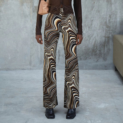 Andrea Serena High-Rise Straight Pants im Retro-Stil
