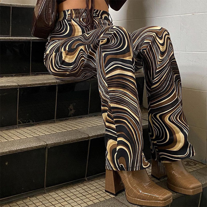 Andrea Serena High-Rise Straight Pants im Retro-Stil
