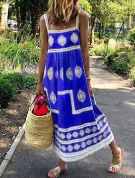 Andrea's™ | Ärmelloses Boho-Maxikleid