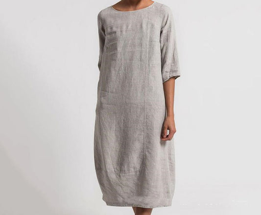 Andrea's™ | Alltagstaugliches Minikleid in großen Größen aus Baumwollmischung