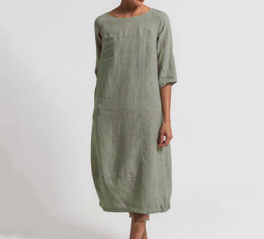 Andrea's™ | Alltagstaugliches Minikleid in großen Größen aus Baumwollmischung