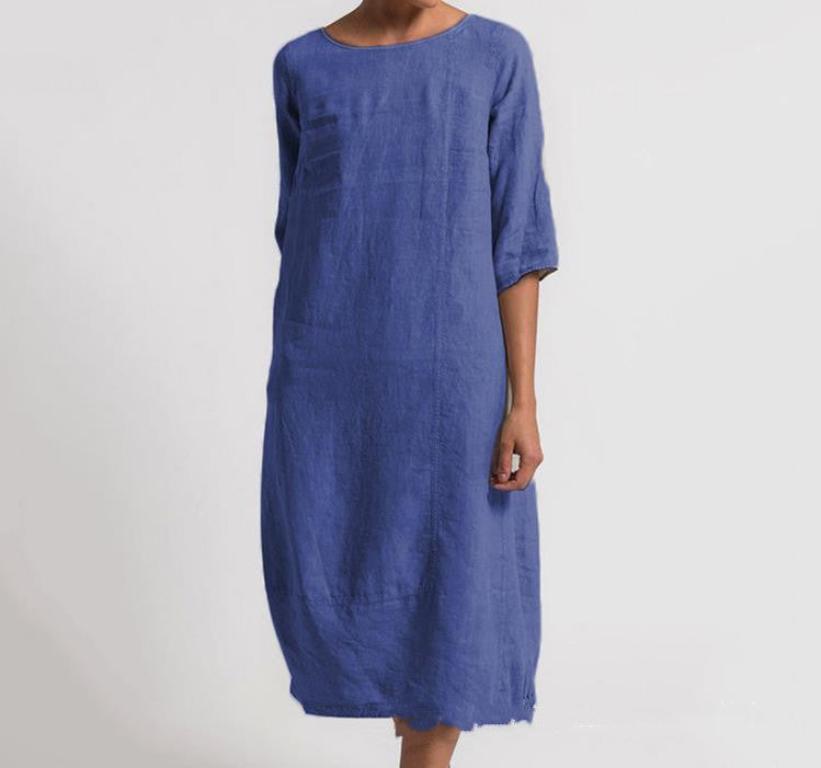 Andrea's™ | Alltagstaugliches Minikleid in großen Größen aus Baumwollmischung