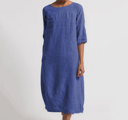 Andrea's™ | Alltagstaugliches Minikleid in großen Größen aus Baumwollmischung