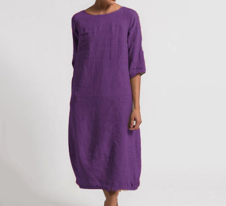 Andrea's™ | Alltagstaugliches Minikleid in großen Größen aus Baumwollmischung