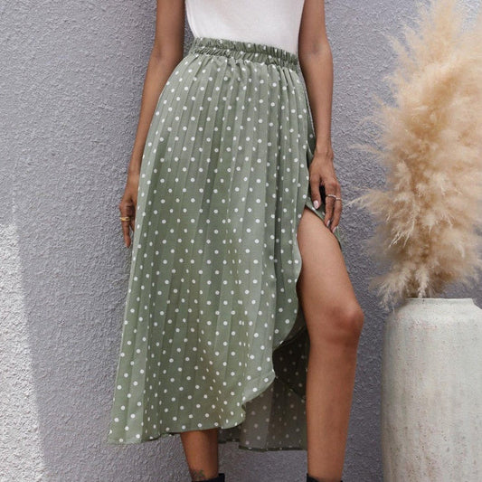 Pinterest-inspirierter Chiffon-Polka-Dot-Rock von Andrea Serena