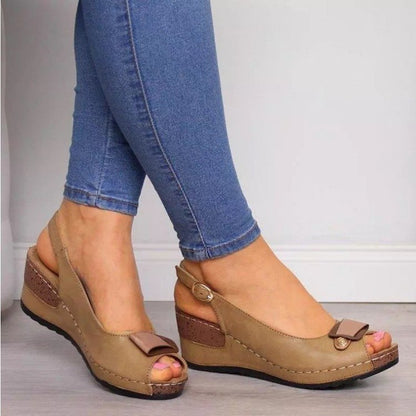 Andrea's™ | Damen Sandalen mit Keilabsatz