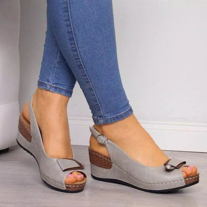 Andrea's™ | Damen Sandalen mit Keilabsatz