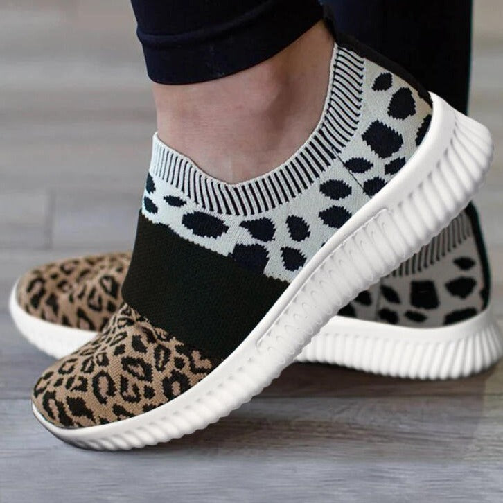 Leopard-Strick-Sneaker zum Hineinschlüpfen von Andrea Serena