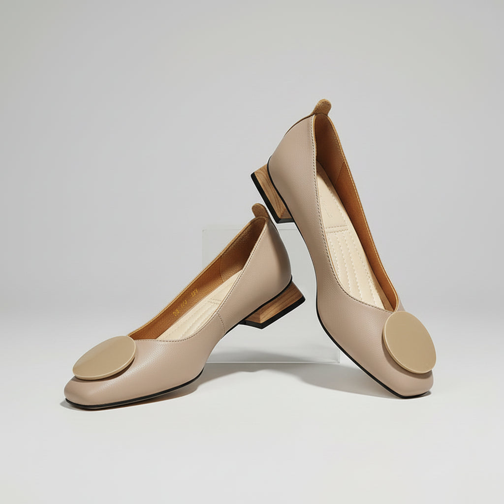 Elegante Andrea Serena Mary Jane Ballerinas mit mittelhohem Absatz
