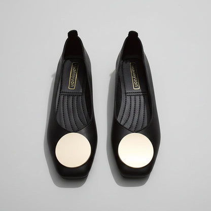 Elegante Andrea Serena Mary Jane Ballerinas mit mittelhohem Absatz