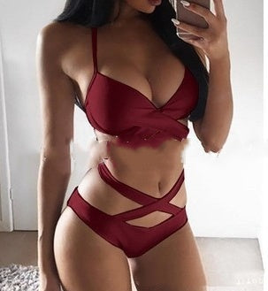 Schickes Andrea Serena Bikini-Set in Colorblock-Optik