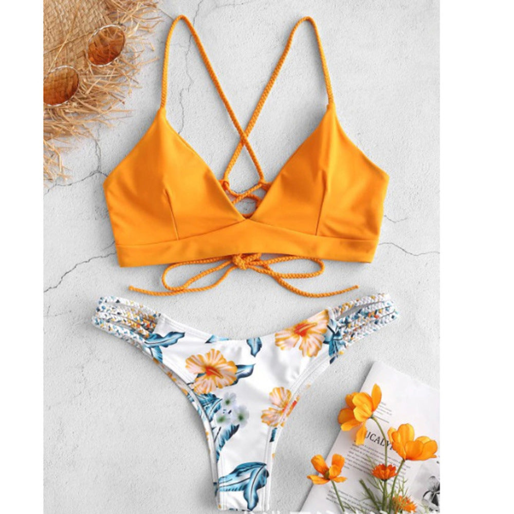 Pinterest-inspiriertes Andrea Serena Flecht-Bikini-Set