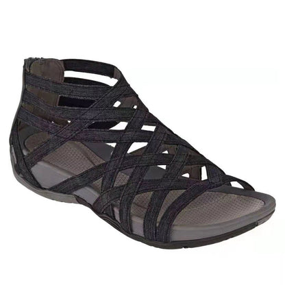 Andrea's™ | Lässige flache Sandalen mit überkreuzten Riemen