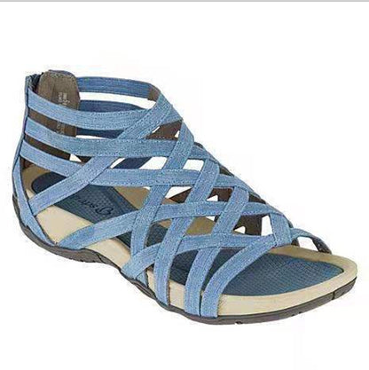 Andrea's™ | Lässige flache Sandalen mit überkreuzten Riemen