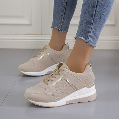 Chic Platform Lace-Up Sneakers by Andrea Serena
