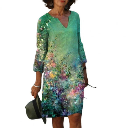 Andrea's™ | Bedrucktes, lässiges Minikleid mit lockerer Taille