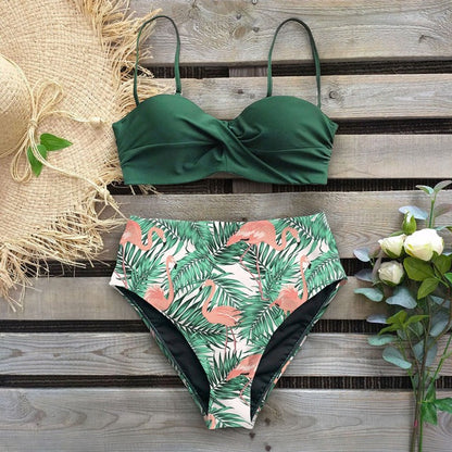 Floraler High-Waist-Bikini von Andrea Serena