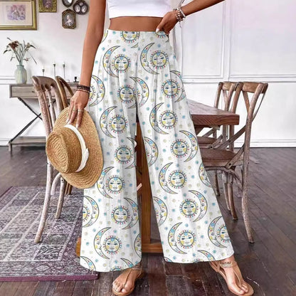 Elegante, hochgeschnittene Hose mit Blumenmuster von Andrea Serena