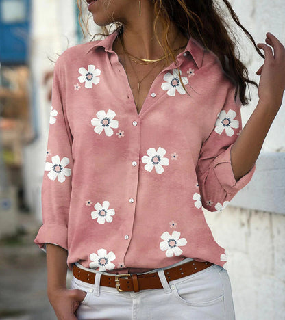 Andrea's™ | Langärmlige Bluse mit Blumenmuster