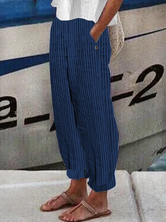 Andrea's™ | Gestreifte bedruckte Hose