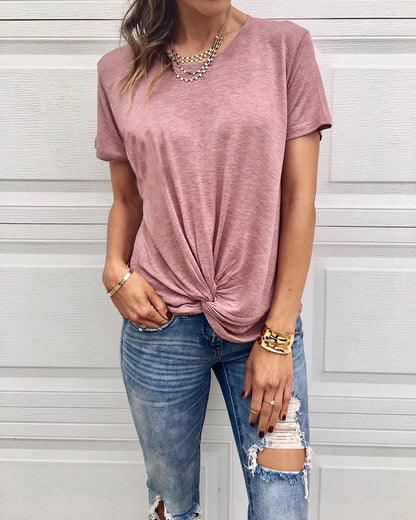 Schicke Sommerbluse von Andrea Serena im Crossover-Stil