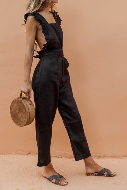 Eleganter Jumpsuit mit Rüschenbesatz von Andrea Serena