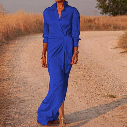 Andrea's™ | Elegantes Maxikleid mit Wickelkragen