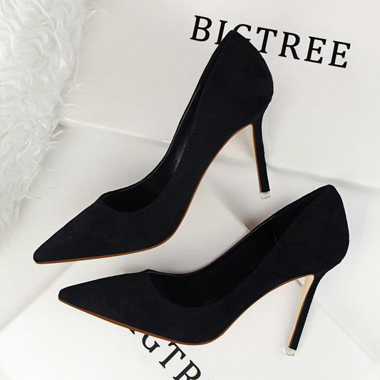 Chic Suede Pointed Heels by Andrea Serena