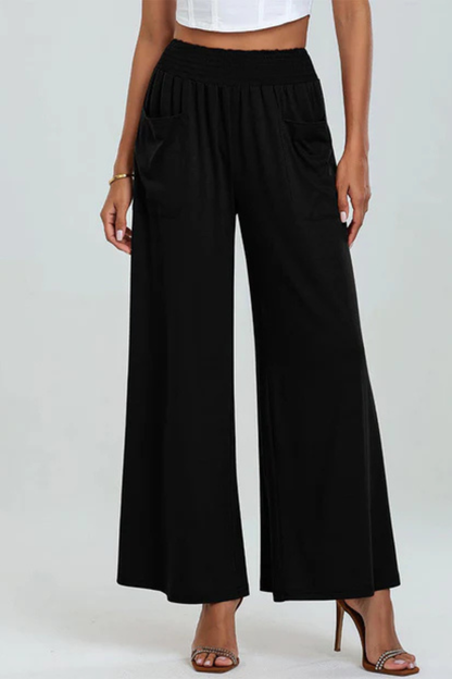 Andrea's™ | Elegante Weitbein-Hose mit elastischem Bund & Seitentaschen