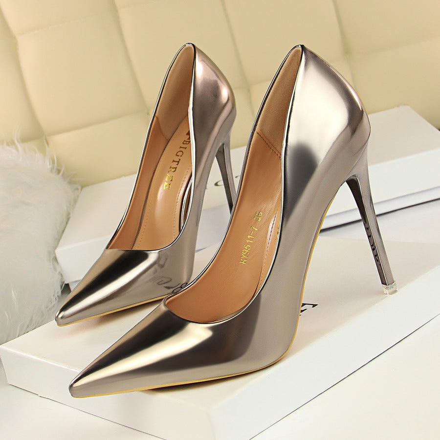 Elegante schwarze Andrea Serena Stiletto-Pumps