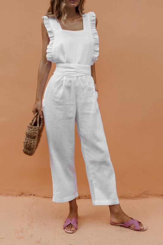Eleganter Jumpsuit mit Rüschenbesatz von Andrea Serena