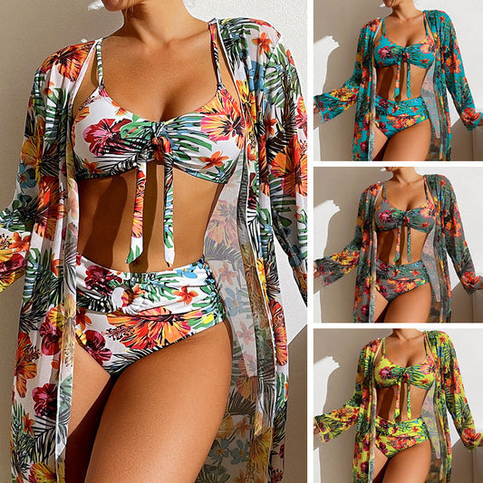 Floral Split Bikini Set by Andrea Serena