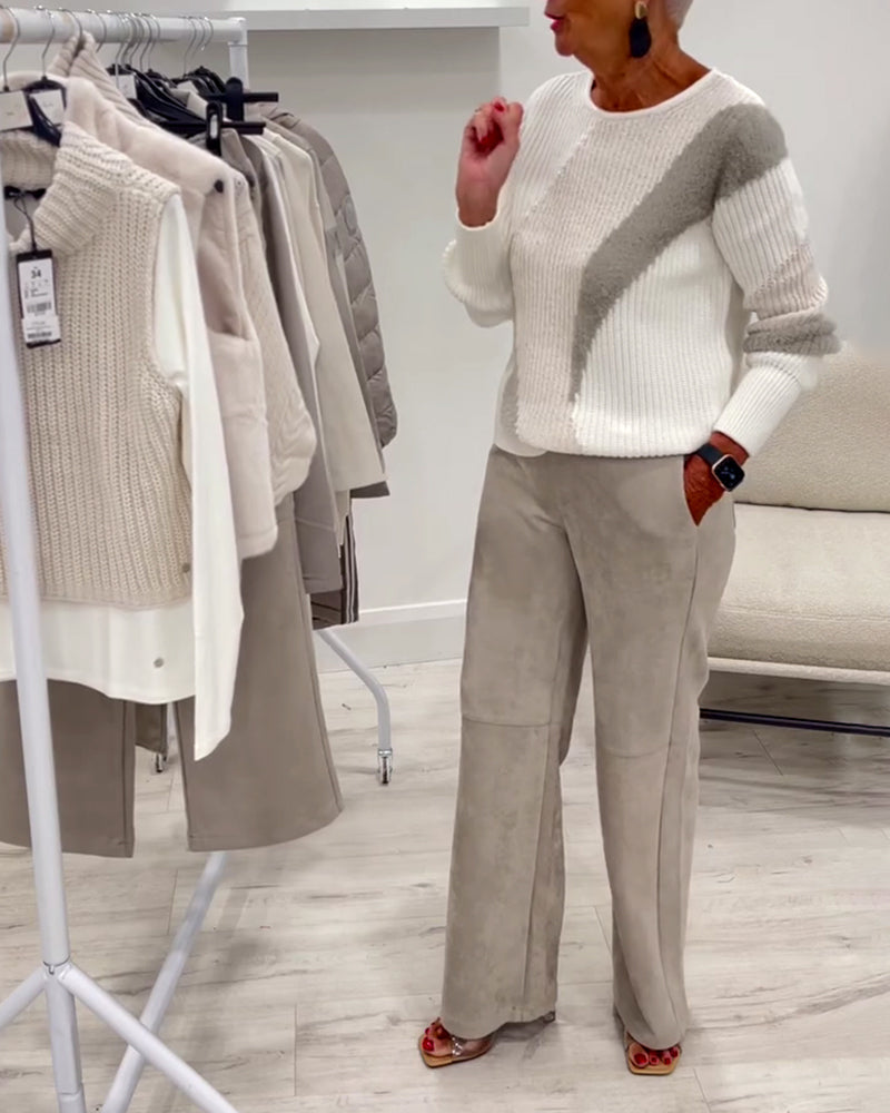 Andrea's™ | Pullover Crew Neck Bequem Lässig