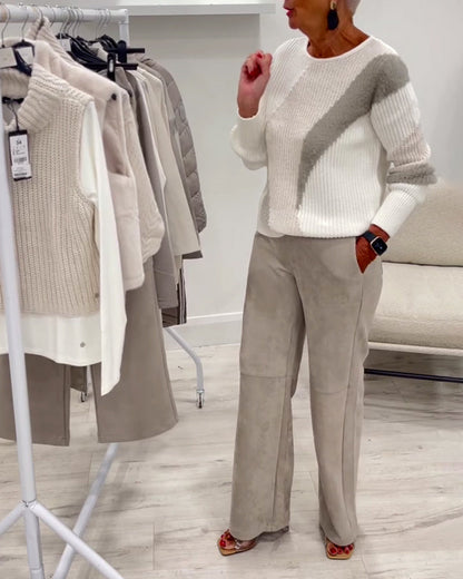 Andrea's™ | Pullover Crew Neck Bequem Lässig